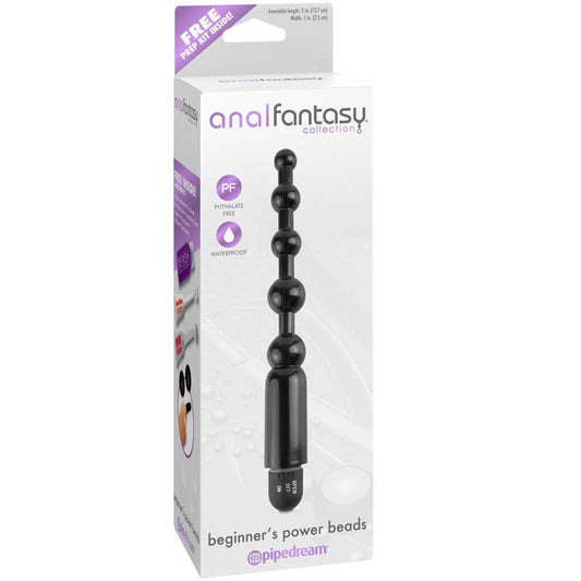 Anal Fantasy Collection Vibrating Beginner's Power Beads Black