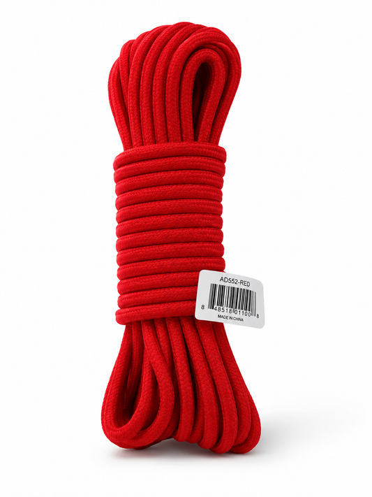 Premium Red Bondage Rope – Soft Cotton Restraint Rope for BDSM, Shibari & Sensory Play (Red)Premium Red Bondage Rope – Soft Cotton Restraint Rope for BDSM, Shibari & Sensory Play (Red)
